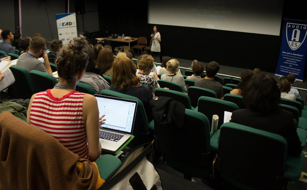 A photo of Mariana opening our conference.