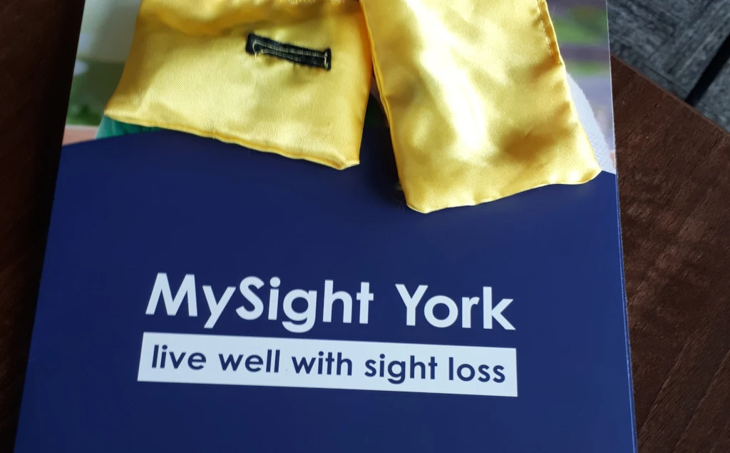 MySight York's imformation booklet on a table.