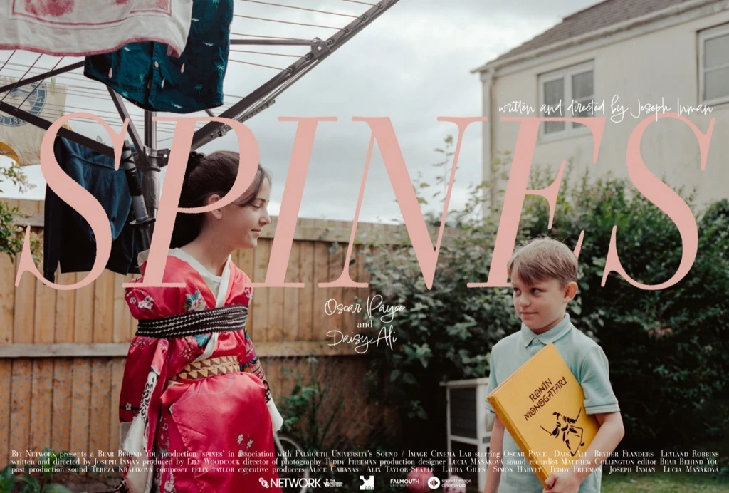 ‘The short film's poster, featuring the main actors.’