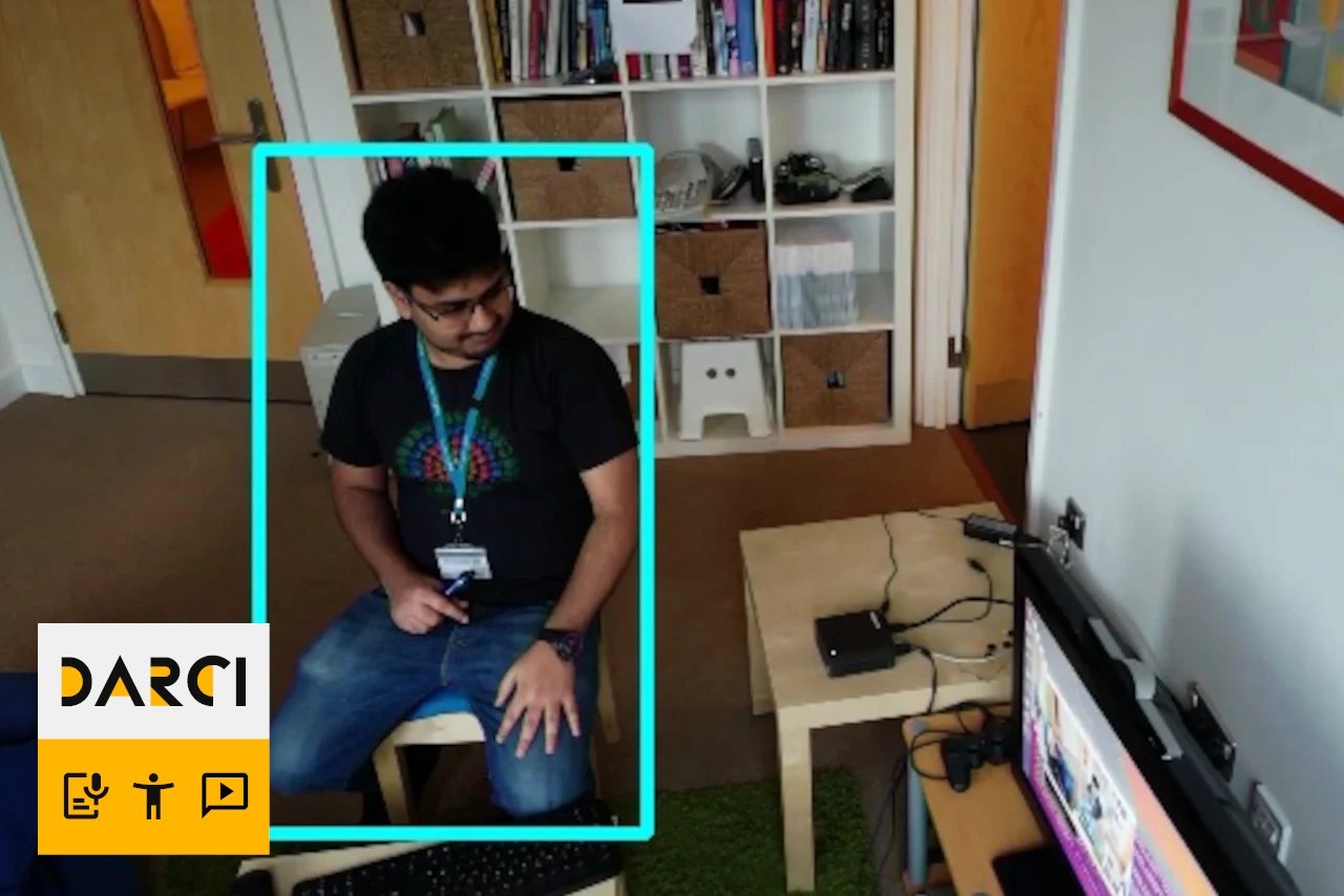 Long angle shot of Sanjit being tracked by a drone.