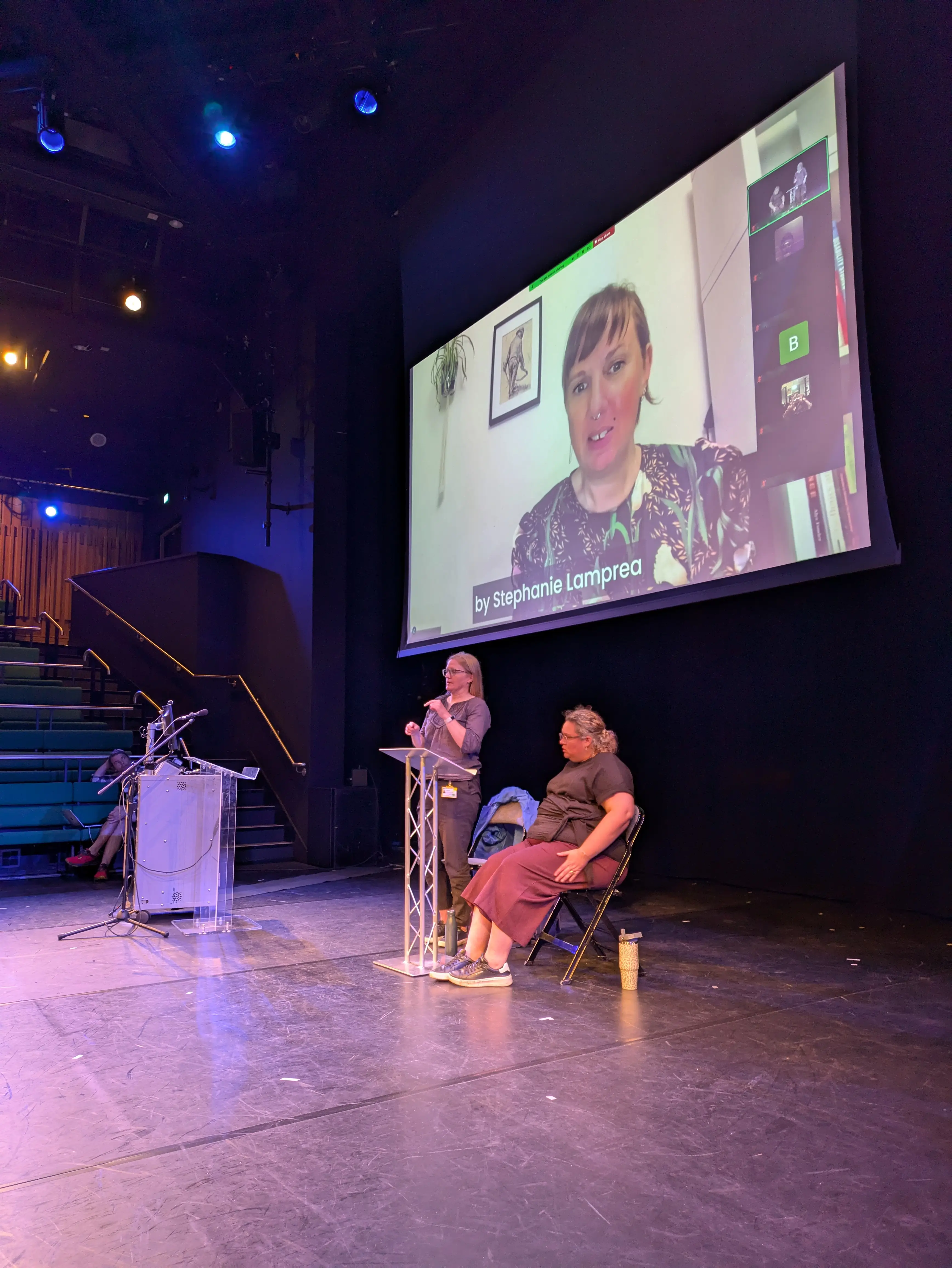 Photo of Amble's introduction via Zoom.