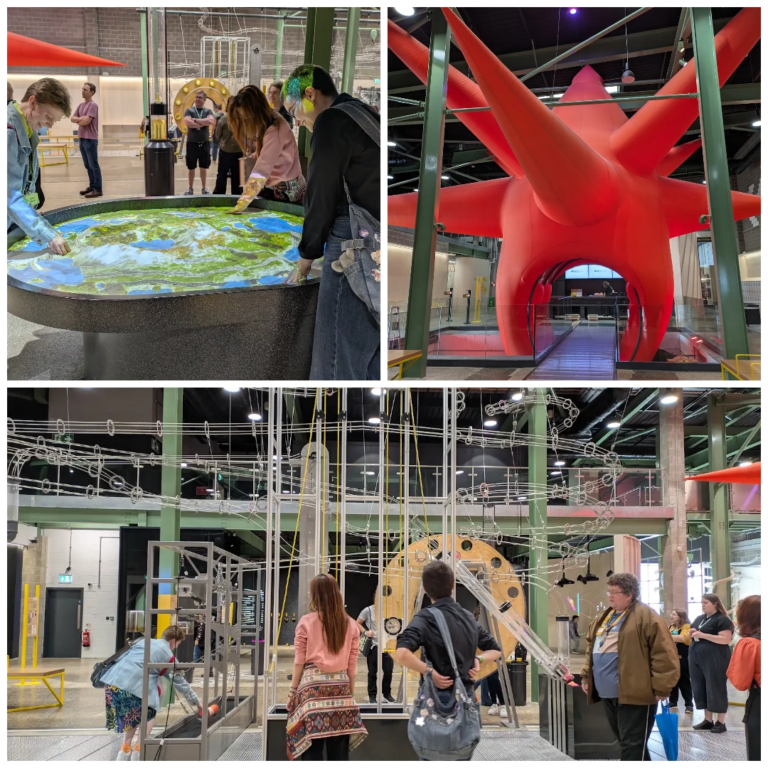 Photo collage of the activities in the museum.