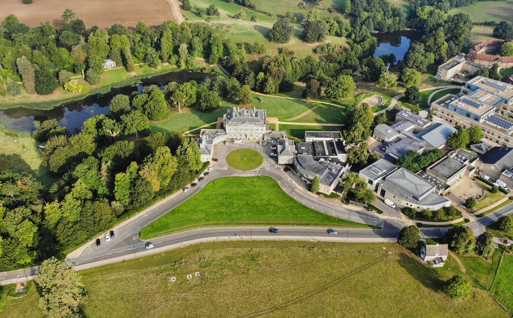 A photo of Bath Spa University from a birds eye view.